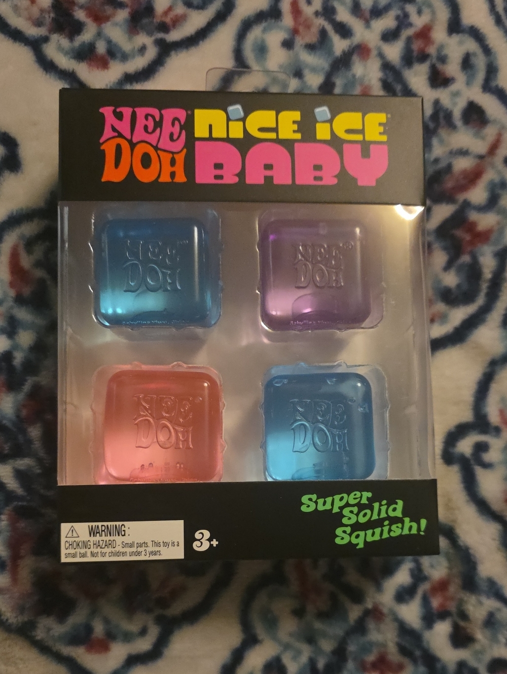 Nee Doh Nice Ice Baby Squishy Ice Cube Set - Blue, Purple, Pink